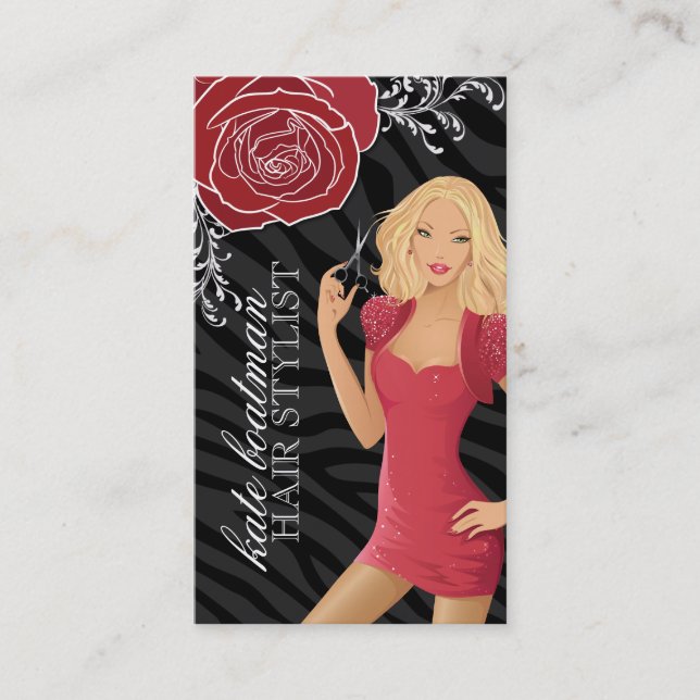 DESIGNER HAIR STYLIST BUSINESS CARDS (Front)