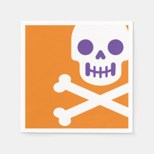 Designer Halloween, Skull & Bones Napkins