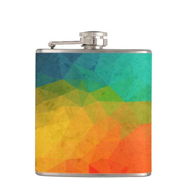 Designer Hip Flask 7 Oz Nutcase - Multicolors (Front)