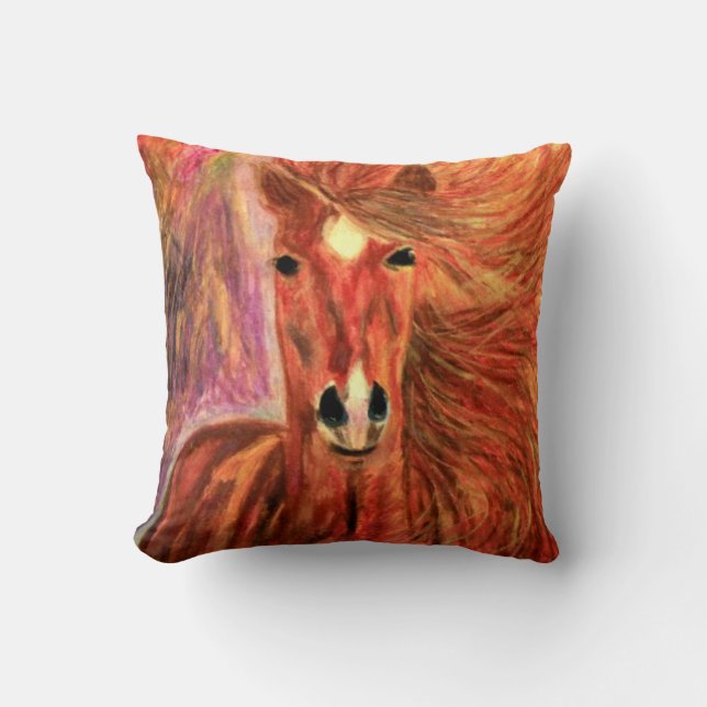 DESIGNER HORSE THROW PILLOW - WESTERN DESIGN GIFTS (Front)