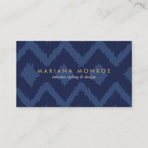 DESIGNER IKAT PATTERN in BLUE Business Cards