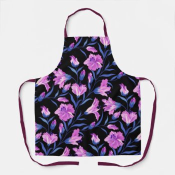 Designer Inspired Floral Pattern Kitchen Apron by idesigncafe at Zazzle