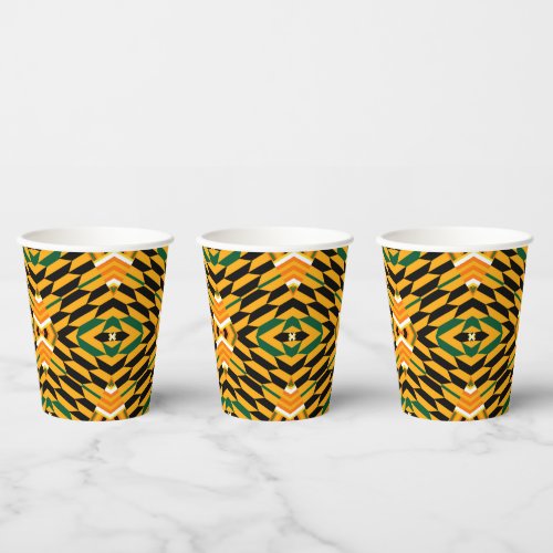 Designer Kente Print Paper Cups