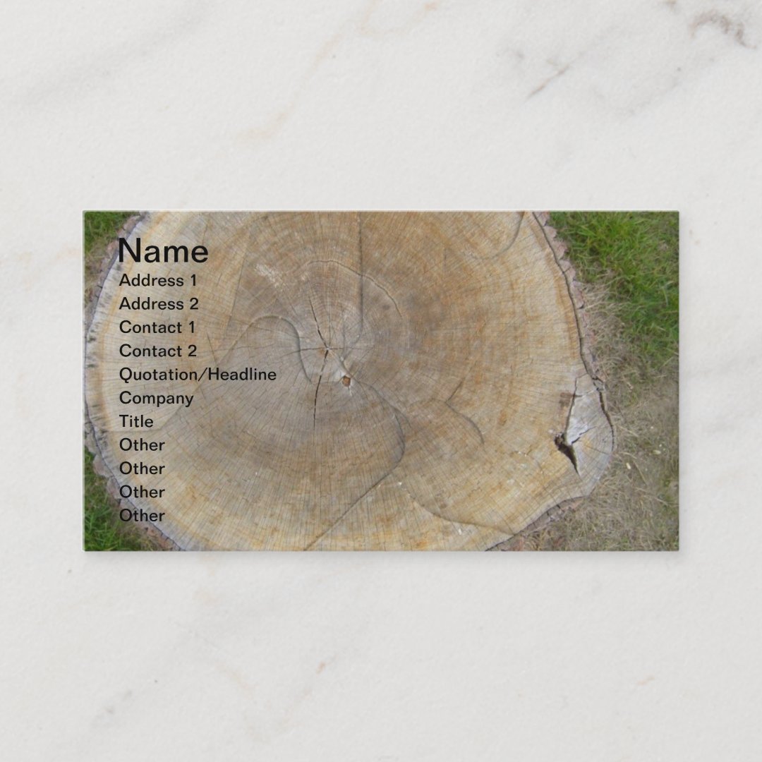 Designer Landscaping Stump Removal Business Cards Zazzle