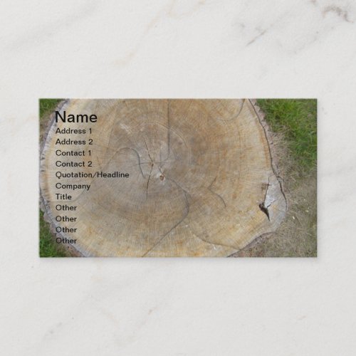 Designer Landscaping Stump Removal Business Cards