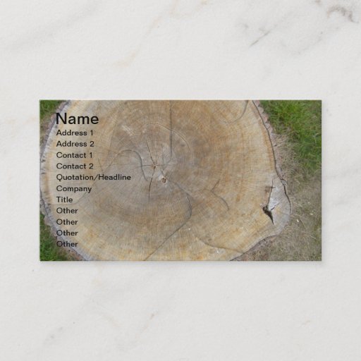 Customizable Designer Landscaping Stump Removal Business Cards