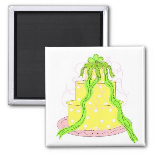 Designer Lemon Cake Magnet