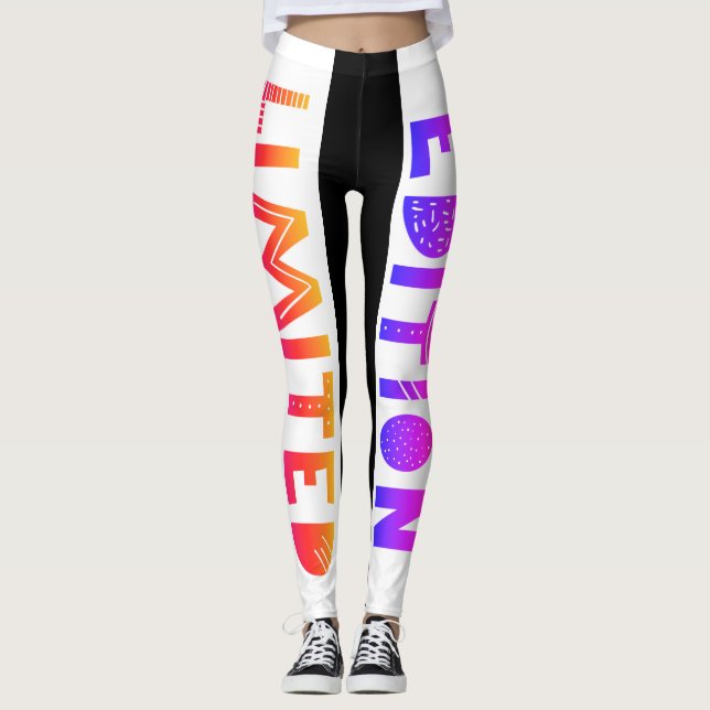 Designer | LIMITED EDITION | Colorful Sporty Fun Leggings (Front)