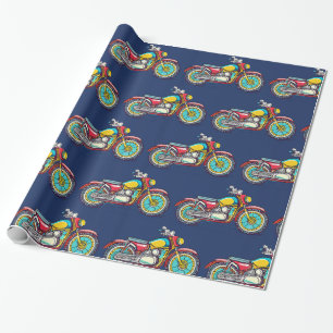 Designer Motorbike Wrapping Paper