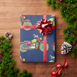 Designer Motorbike Wrapping Paper