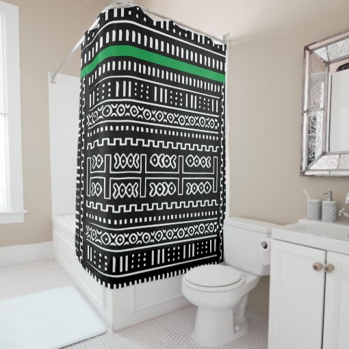 Designer Mudcloth Shower Curtain Zazzle