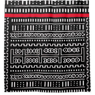 Designer Mudcloth Shower Curtain