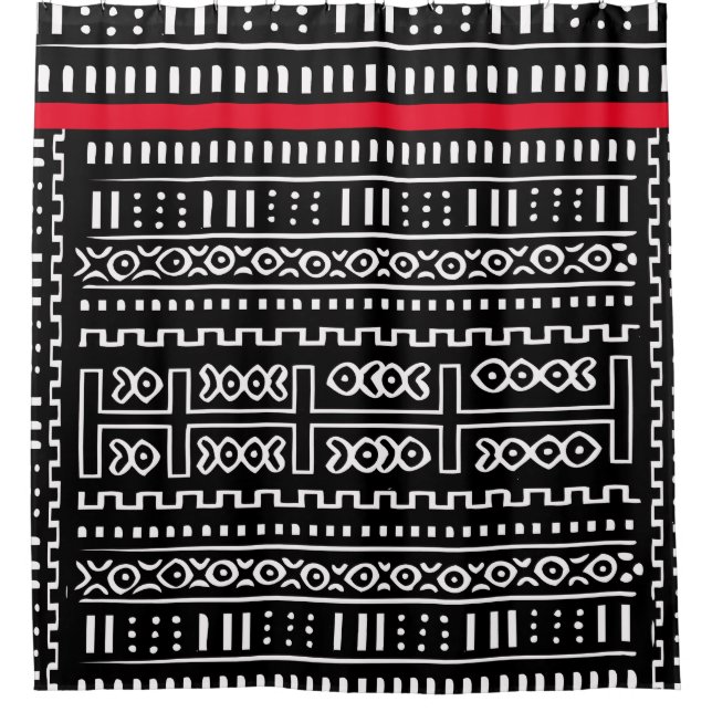 Designer Mudcloth Shower Curtain (Front)