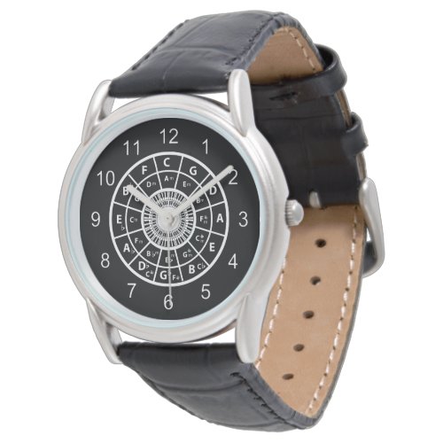Designer music circle of fifths watches