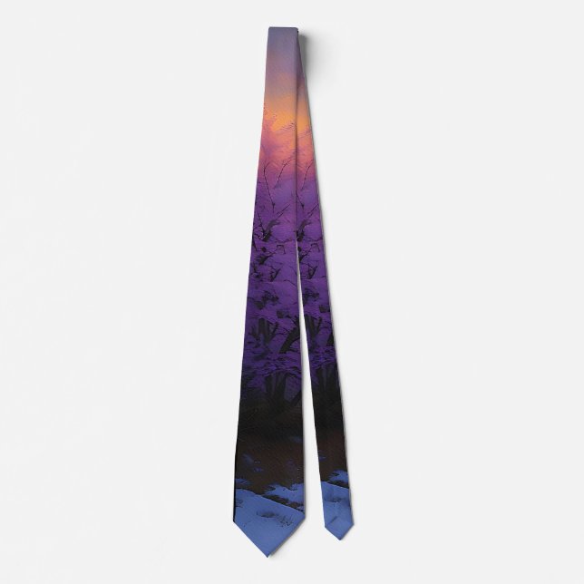 Designer Neck Tie Sunset Lavender (Front)