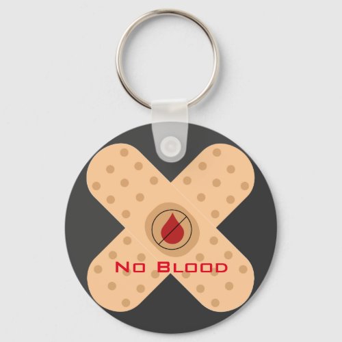 Designer No_Blood Keychain With Text