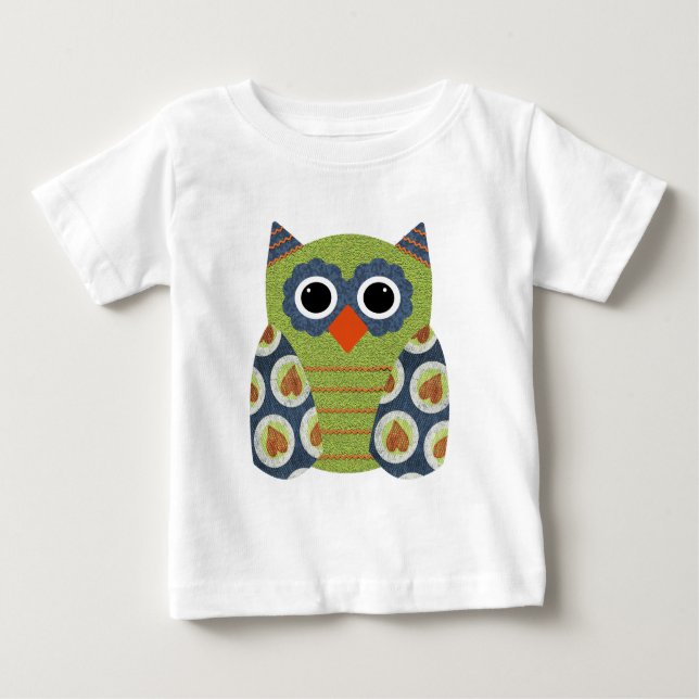 Designer Owl Levi Baby T-Shirt (Front)
