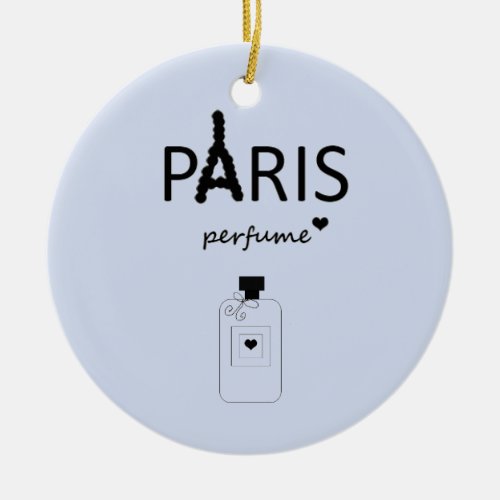 Designer Paris Fragrance Ceramic Ornament