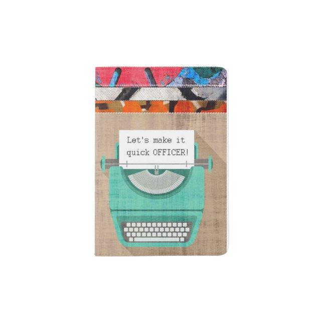 Designer Passport Cover -Let's Make It Quick (Front)