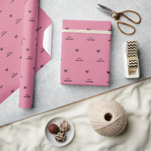 Designer Perfume Label Wrapping Paper