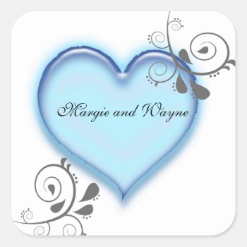 Designer Personalized Heart Envelope Seal Stickers by Dmargie1029 at Zazzle