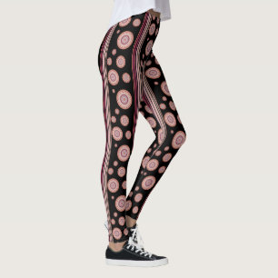 Designer Pink Print Yoga-Pants Leggings
