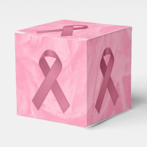 Designer Pink Ribbon Favor Boxes