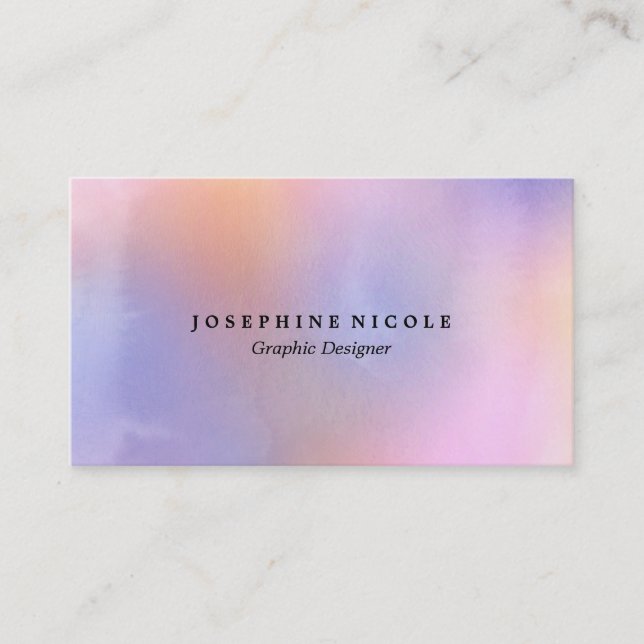 Designer Rainbow Business Card (Front)