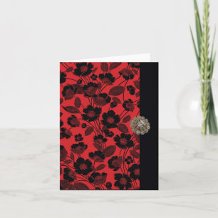 Designer Red & Black Note Cards