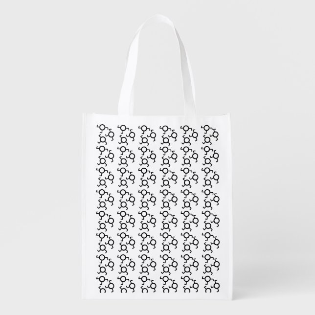 Designer reusable grocery bag (Front)