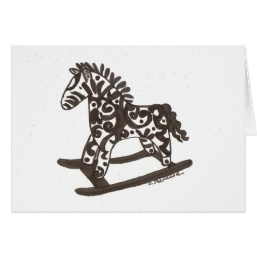 Designer rocking horse cards (Front Horizontal)