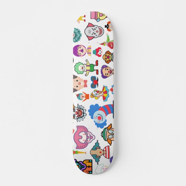 Designer Skateboard Deck Clown Clowncore Weirdcore (Front)