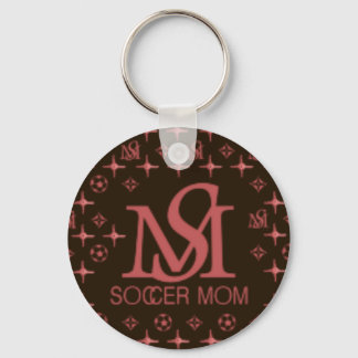 Designer Soccer Mom (brown/pink) Keychain