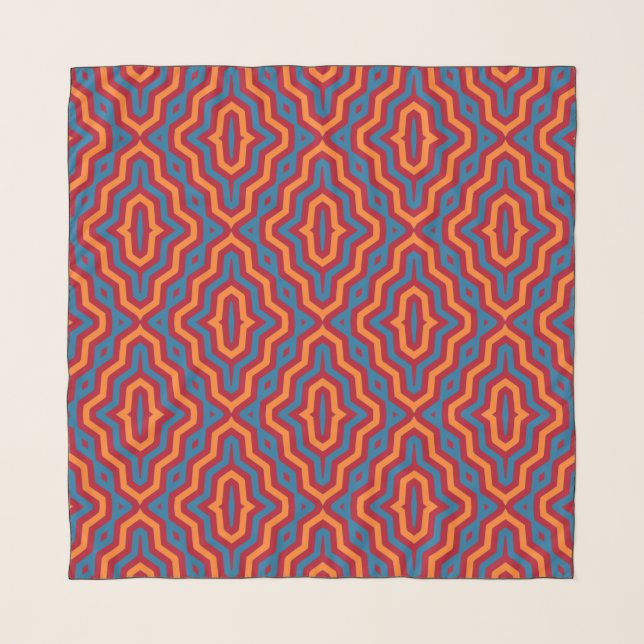 Designer Southwestern Tribal Fashion Scarf (Front (Horizontal))