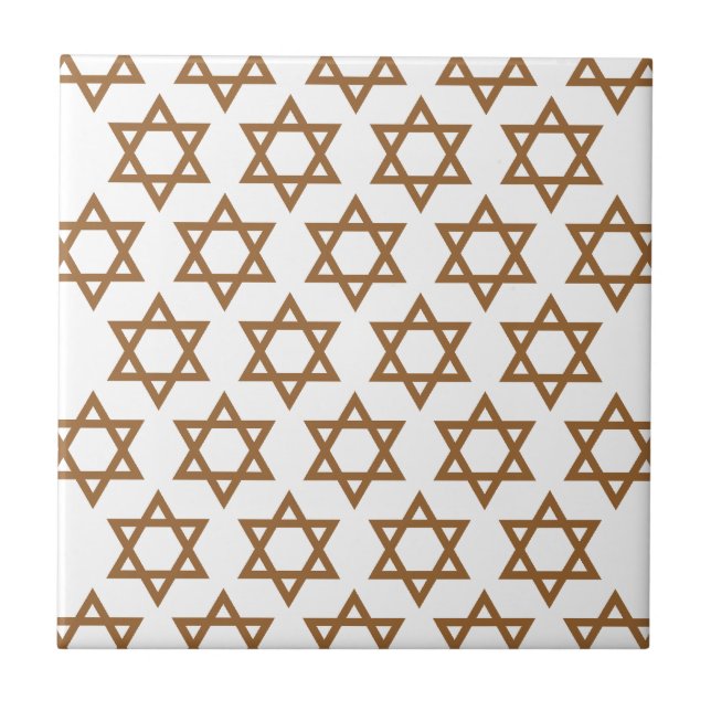 Designer Star of David Ceramic Tile (Front)
