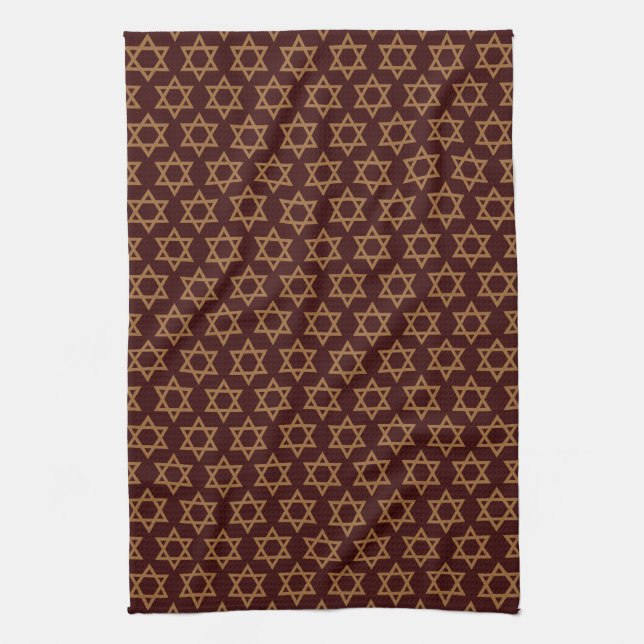 Designer Star of David Kitchen Towel (Vertical)