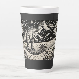Designer T-Rex Dinasaur Latte mug for Historians