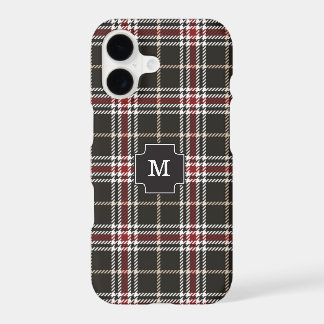 Designer Tartan Plaid Trendy Tan White Red Black C iPhone 17 Case