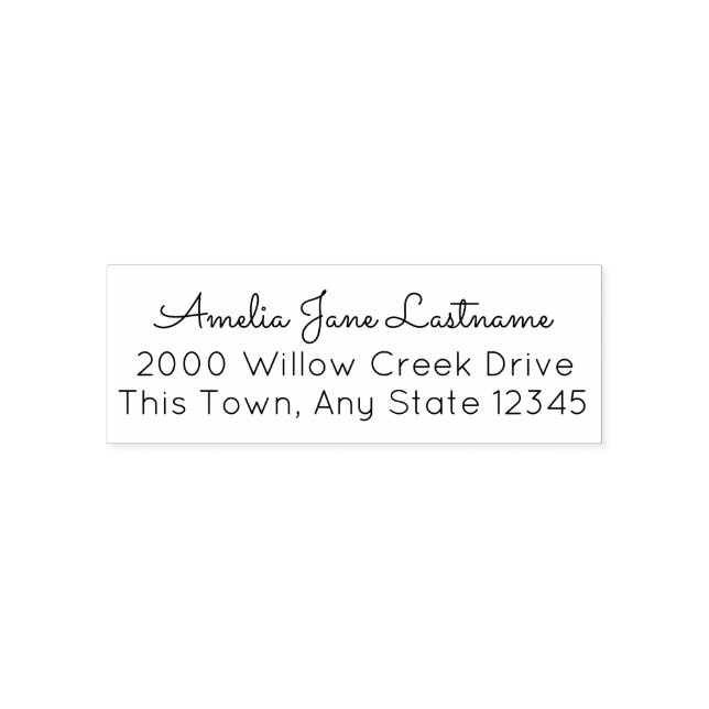 Designer Text Address Self-inking Stamp (Design)
