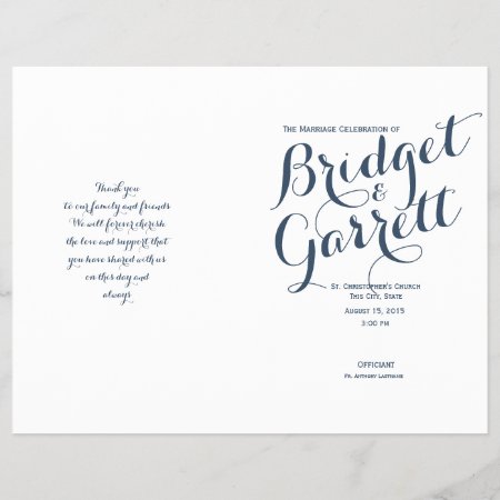 Designer Text Wedding Program