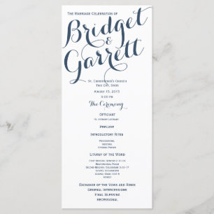 Designer Text Wedding Program