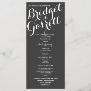 Designer Text Wedding Program
