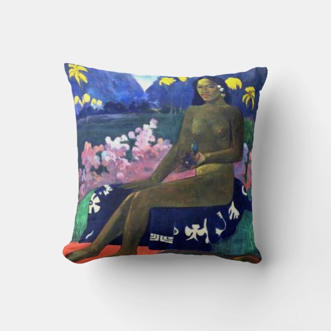 DESIGNER THROW PILLOW - GAUGHIN ARTWORK - GIFTS (Front)