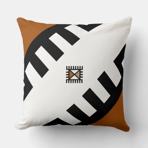 Designer Throw Pillows With African Symbols Design