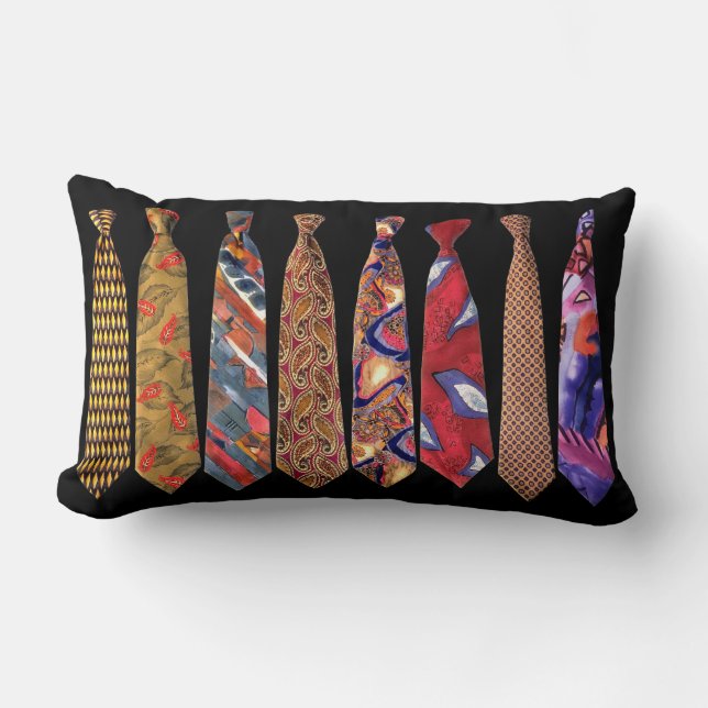 Designer Tie Collection Lumbar Pillow (Front)