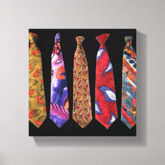 Designer Tie Collection on Canvas