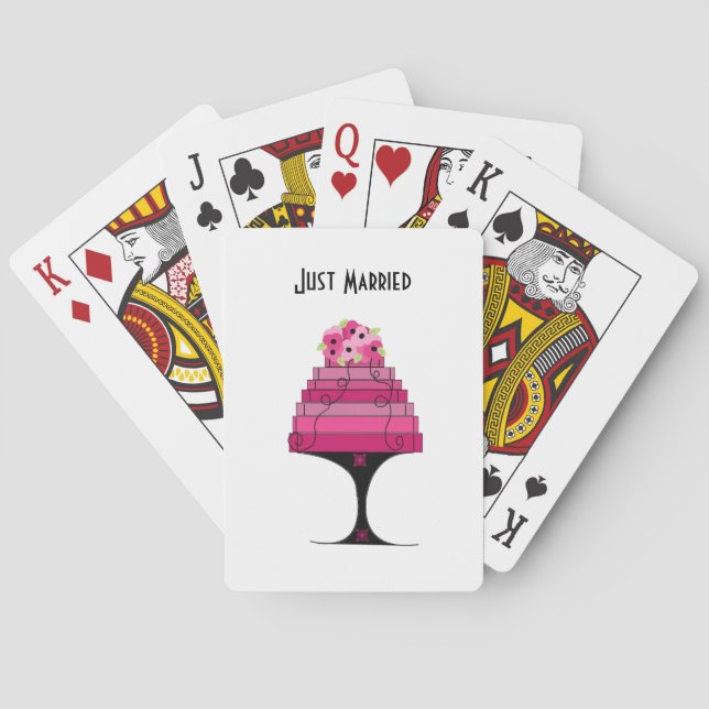 Designer Wedding Cake Poker Cards (Back)