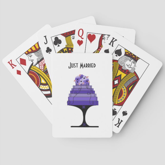 Designer Wedding Cake Poker Cards (Back)