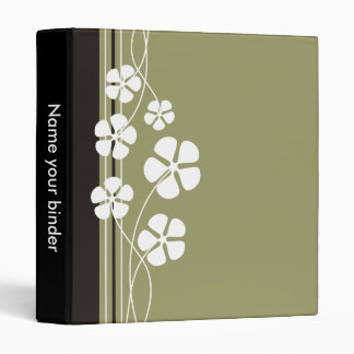 Designer White Flowererd Binders