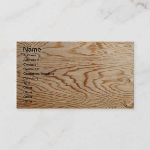 Customizable Designer Wood Grain Business Cards